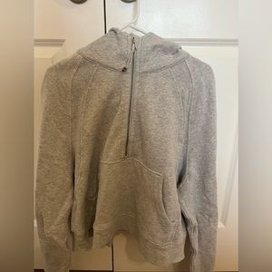 Lululemon oversized half zip hoodie.Heathered core ultra light grey. Size XL/XXL